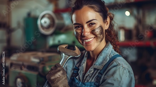 Confident Female Mechanic H...