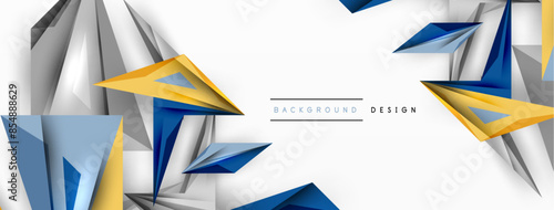 Free Download Minimal geometric abstract background. Low poly dynamic triangle design. Trendy techno business template for wallpaper, banner, background or landing - GFXLoad