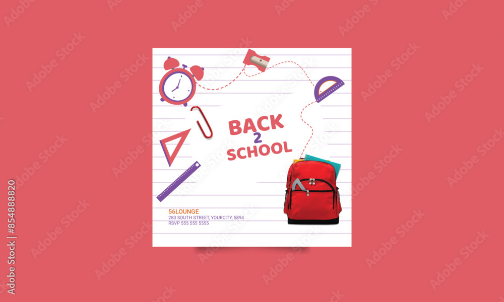 Back to School Social Media Post Template Back to School Social Media Post Template