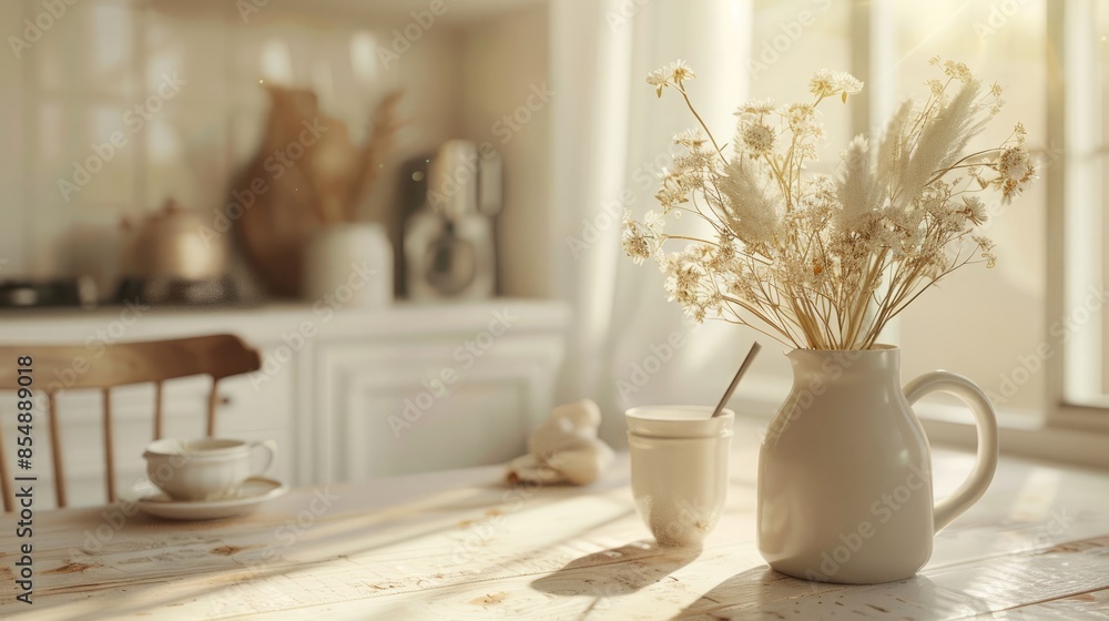 A vase with flowers kitchen decor A vase with flowers kitchen decor
