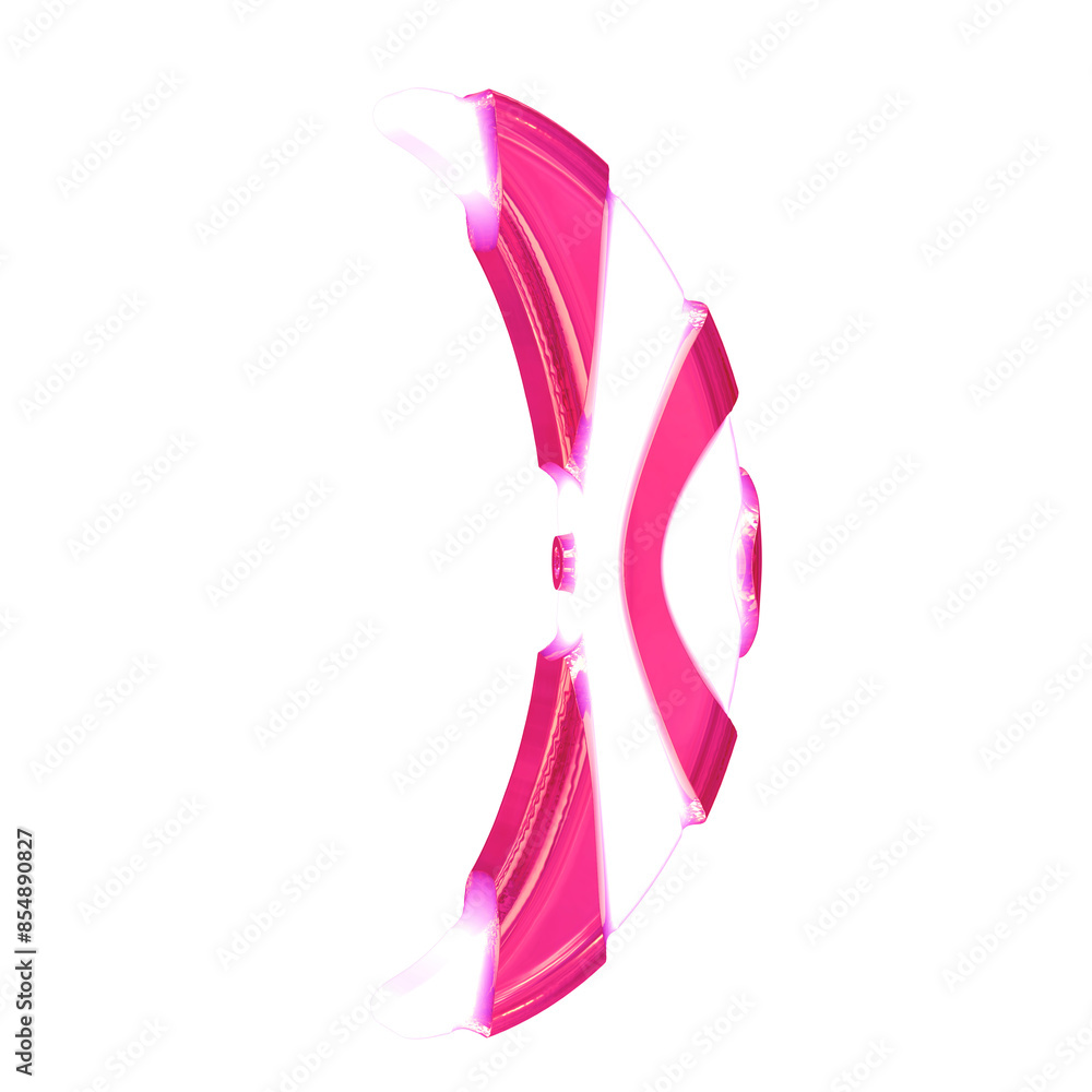 White symbol pink with thick straps White symbol pink with thick straps