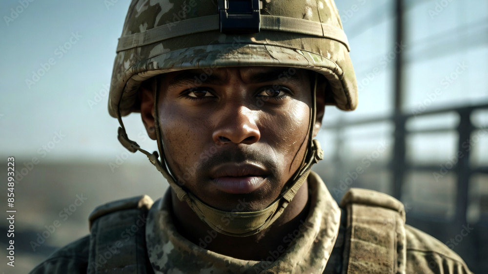 a soldier in a conceptual style. a soldier in a conceptual style.