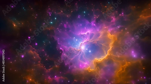 Interstellar Nebula Panorama photo