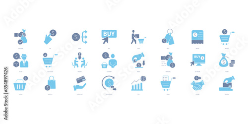 Purchase icons set. Set of editable stroke icons.Set of Purchase