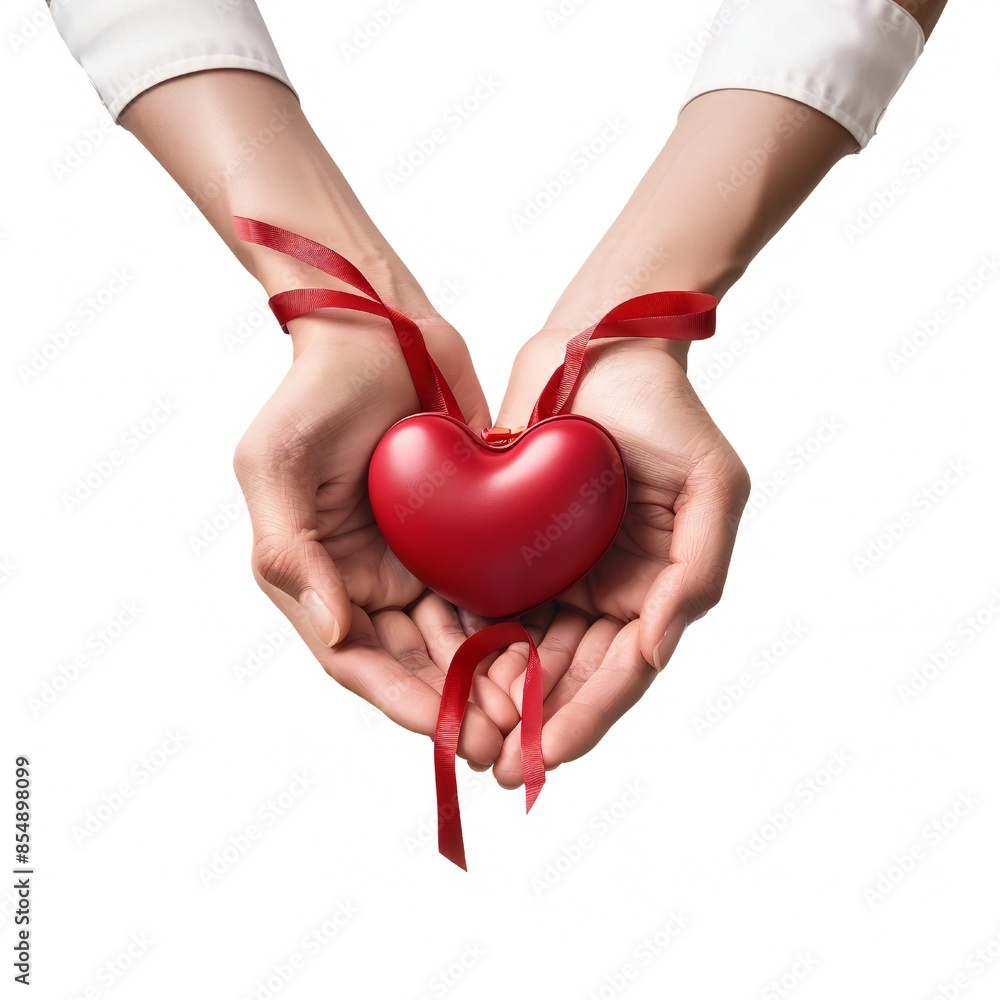 Obraz premium Kidneys giving a donation concept on white background Generative Ai 