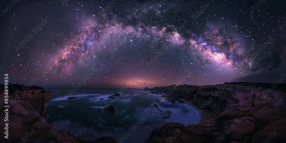 Fototapeta premium Amazing view of the night sky, stars and the Milky Way
