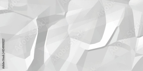 Abstract white crumpled paper texture background, White empty leaf of crumpled paper. Vector illustration.