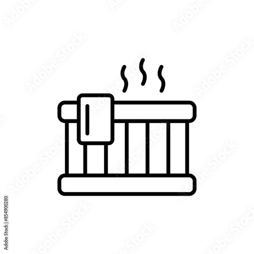 Bathtub outline icons, minimalist vector illustration ,simple transparent graphic element .Isolated on white background