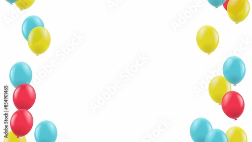 Animation of flying balloons on a transparent background. Transparent background with alpha channel

