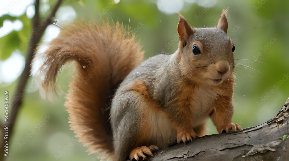 Fototapeta premium a squirrel that is sitting on a tree branch