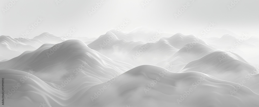 Monochrome Abstract Fog, Cartoon Monochrome Abstract Fog, Cartoon