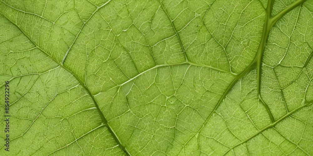 A close-up view of an isolated green leaf background, showing the intricate network of veins and the translucent, textured surface. The image highlights the natural patterns within the leaf A close-up view of an isolated green leaf background, showing the intricate network of veins and the translucent, textured surface. The image highlights the natural patterns within the leaf