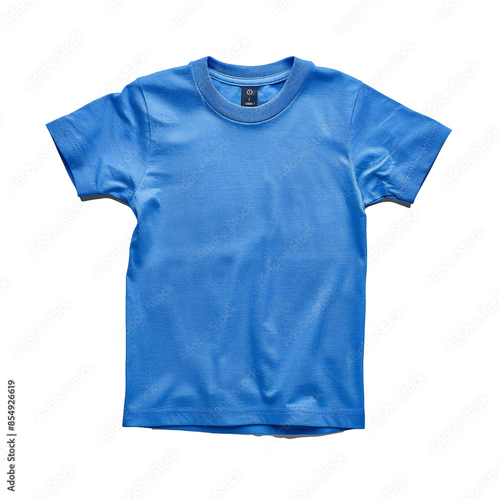 Studio photo of blue kids t shirt on transparent background with alpha channel Generative Ai Studio photo of blue kids t shirt on transparent background with alpha channel Generative Ai