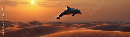Elegant Dolphin Leaping Abo...