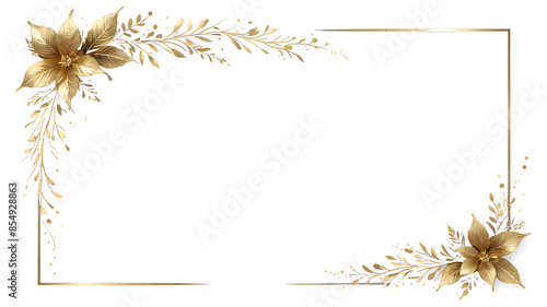 Transparent background with gold foil accents.