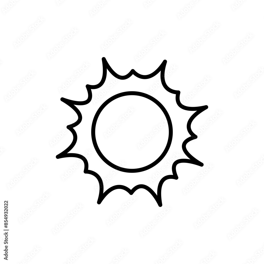 Sun outline icons, minimalist vector illustration ,simple transparent graphic element .Isolated on white background Sun outline icons, minimalist vector illustration ,simple transparent graphic element .Isolated on white background