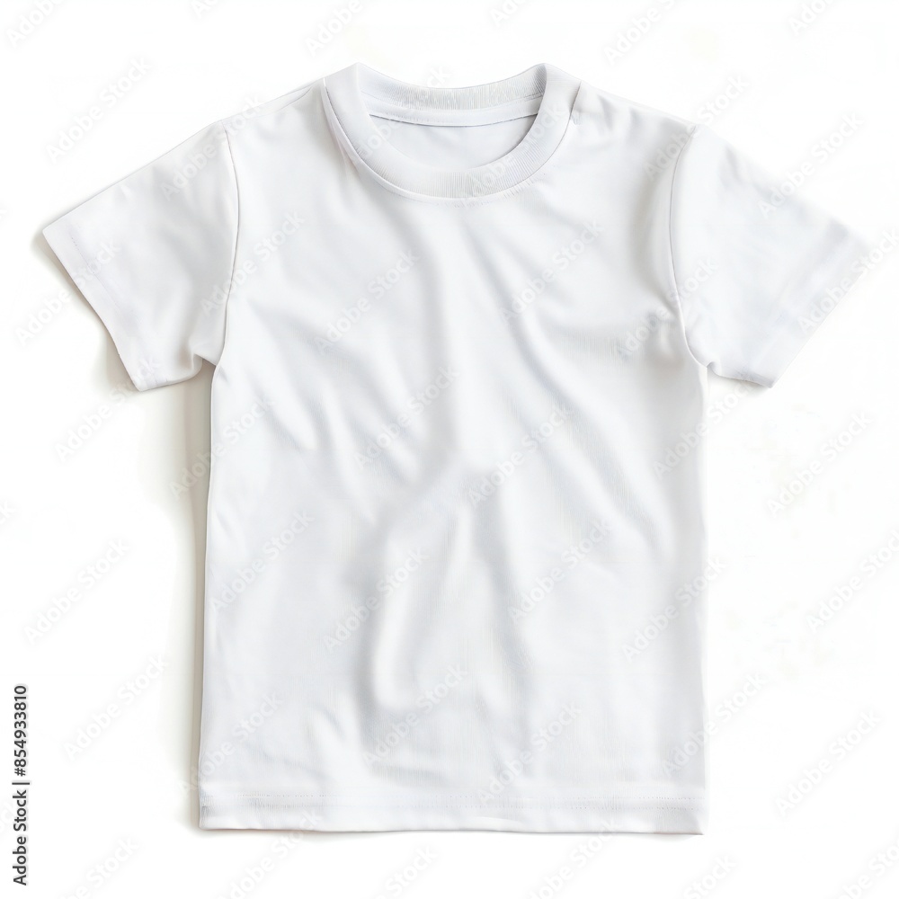 Studio photo of white kids t shirt isolated on white Generative Ai Studio photo of white kids t shirt isolated on white Generative Ai