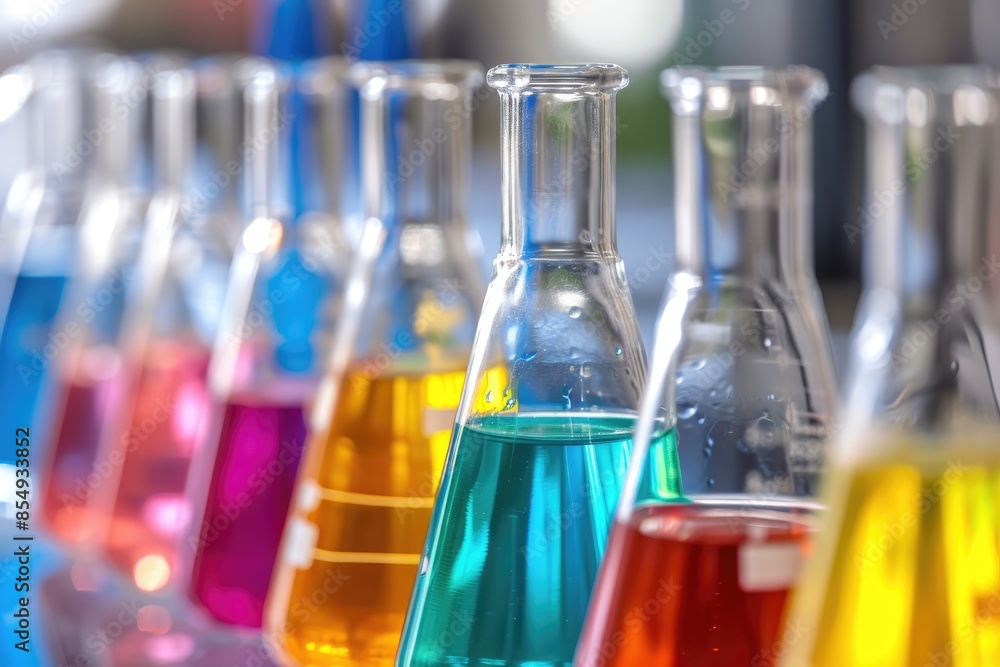 a row of test tubes filled with colored liquids, Explore the role of solvents in chemical reactions a row of test tubes filled with colored liquids, Explore the role of solvents in chemical reactions