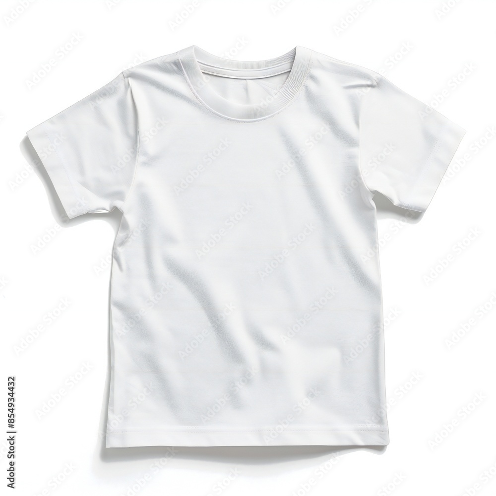 Studio photo of white kids t shirt isolated on white Generative Ai Studio photo of white kids t shirt isolated on white Generative Ai