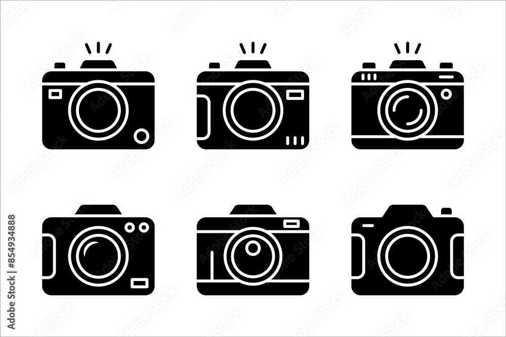 Camera icon set vector illustration, photo camera sign and symbol, photography icons. Camera icon set vector illustration, photo camera sign and symbol, photography icons.