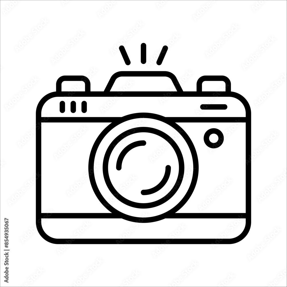 Camera icon vector illustration, photo camera sign and symbol, photography icon. Camera icon vector illustration, photo camera sign and symbol, photography icon.