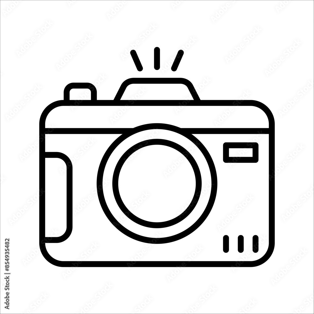 Camera icon vector illustration, photo camera sign and symbol, photography icon. Camera icon vector illustration, photo camera sign and symbol, photography icon.