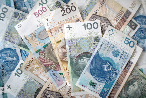 Obraz na płótnie Banknoty Polskie Złote. w salonie