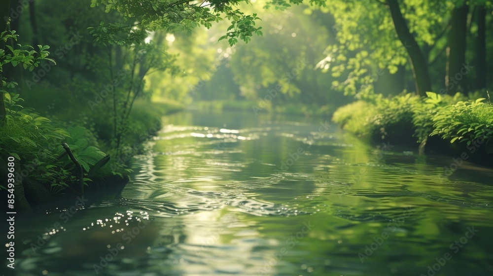 A serene scene of a tranquil river winding through a verdant valley, with the gentle sound of flowing water and the rustle of leaves creating a peaceful ambiance for meditation and relaxation A serene scene of a tranquil river winding through a verdant valley, with the gentle sound of flowing water and the rustle of leaves creating a peaceful ambiance for meditation and relaxation
