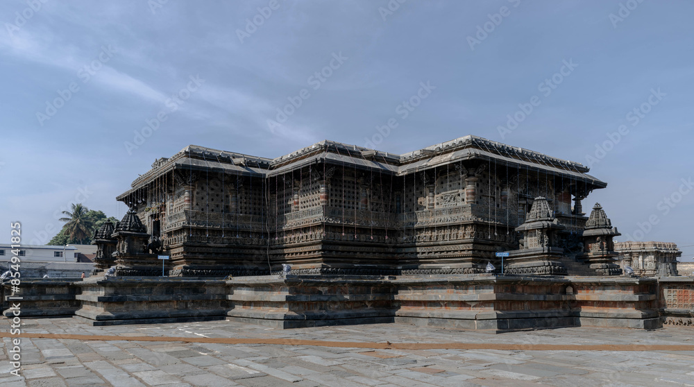 Chennakeshava Temple, also called Keshava or Vijayanarayana Temple in Belur, is a 12th century Hindu temple. Karnataka, India. Chennakeshava Temple, also called Keshava or Vijayanarayana Temple in Belur, is a 12th century Hindu temple. Karnataka, India.