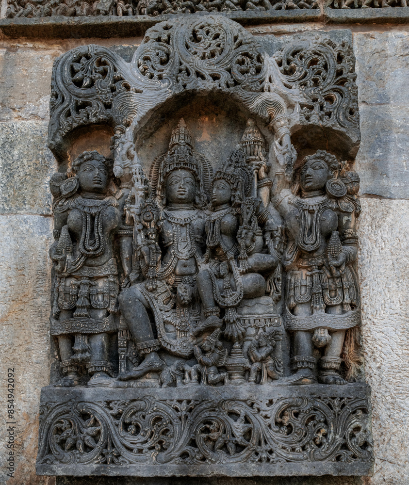 Chennakeshava Temple, also called Keshava or Vijayanarayana Temple in Belur, is a 12th century Hindu temple. Karnataka, India. Chennakeshava Temple, also called Keshava or Vijayanarayana Temple in Belur, is a 12th century Hindu temple. Karnataka, India.