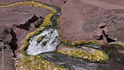 Stunning aerial footage of mountainous area near Laguna Verde in Bolivia majestic beauty of South America. Aerial shot majestic mountains near Laguna Verde in Bolivia serene nature of South America.