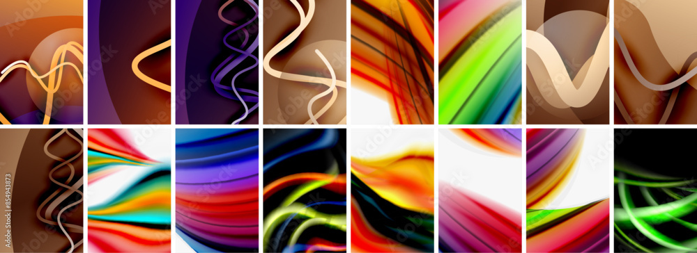 Collection of abstract background with waves, colorful shapes and 3d shadow effect. Vector Illustration For Wallpaper, Banner, Background, Card, Book Illustration, landing page Collection of abstract background with waves, colorful shapes and 3d shadow effect. Vector Illustration For Wallpaper, Banner, Background, Card, Book Illustration, landing page