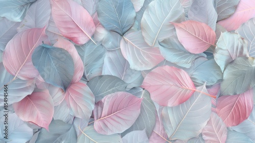 Wallpaper Mural Boho chic world with a repeating pattern of delicate leaves adorning the canvas. Torontodigital.ca