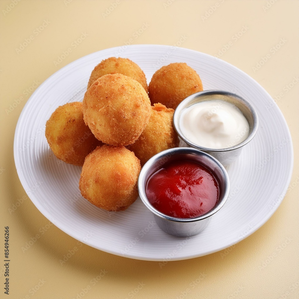 Indian traditional fried dish cheese ball pakora or pakoda on yellow background Indian traditional fried dish cheese ball pakora or pakoda on yellow background