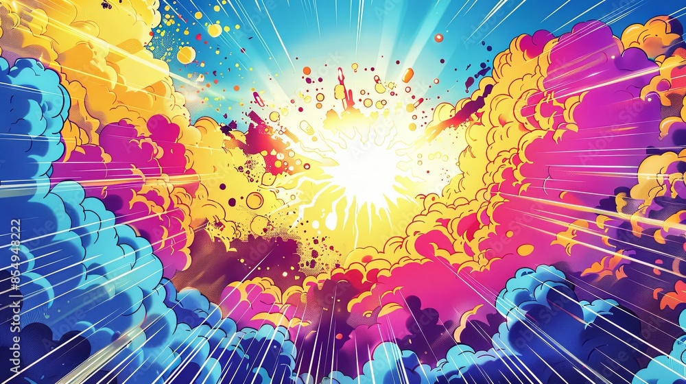 Colorful Abstract Pop Art Explosion Colorful Abstract Pop Art Explosion