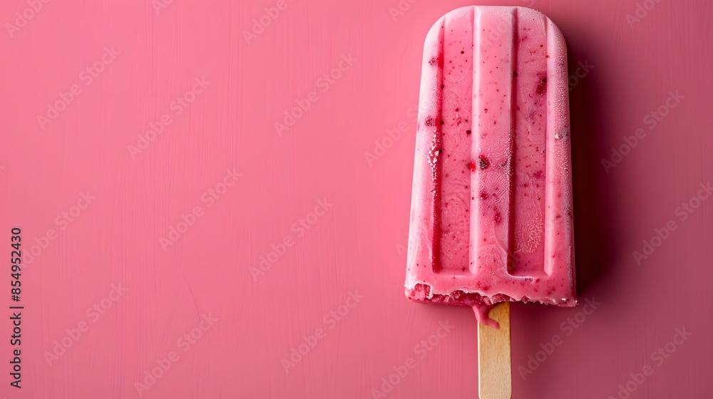 A ice cream popsicle on a solid color background. A ice cream popsicle on a solid color background.
