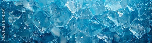 A blue background with ice cubes scattered throughout