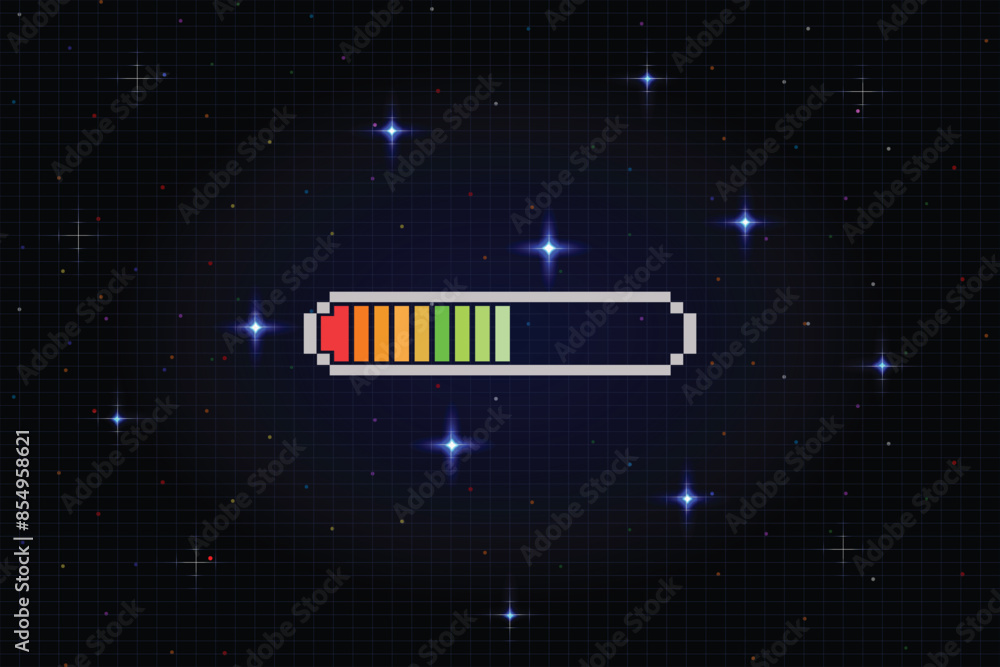 LOADING .pixel art .8 bit game. retro game. for game assets in vector ...