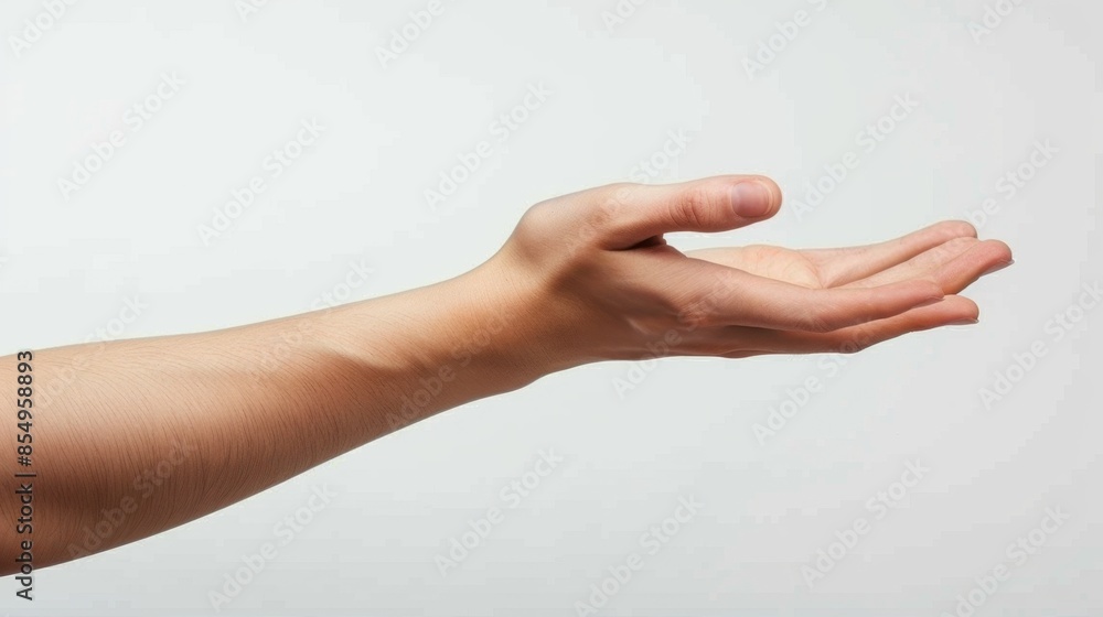 Symbolic and Evocative: The outstretched hand, fingers spread wide against a pure white canvas, embodies a universal gesture of offering support or seeking assistance.
Symbolic and Evocative: The outstretched hand, fingers spread wide against a pure white canvas, embodies a universal gesture of offering support or seeking assistance.
