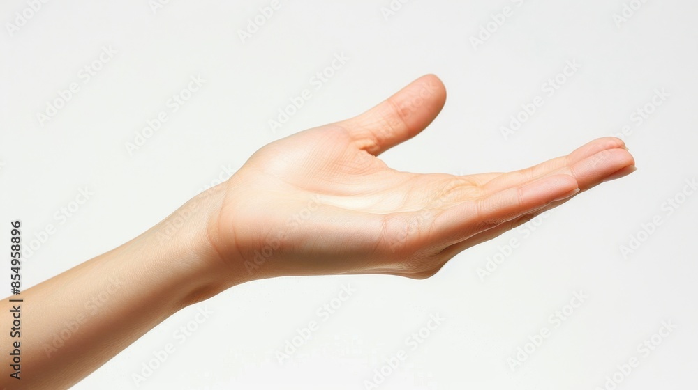 An open hand extended with the palm facing upward against a white background. The gesture suggests offering, receiving, or presenting something
An open hand extended with the palm facing upward against a white background. The gesture suggests offering, receiving, or presenting something