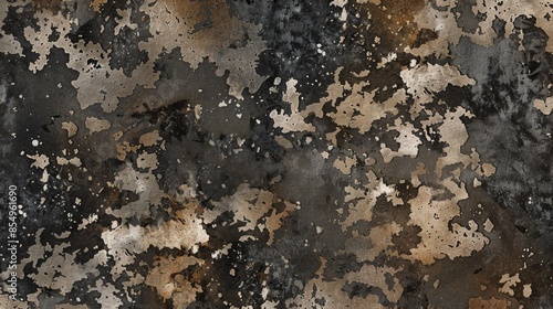 A black and brown background with a few splatters of color