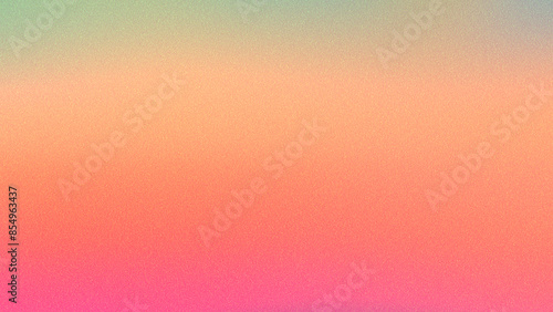 California dream summer grainy background with blur gradient in light green, peach, orange, fuchsia pink. Faded candy colors abstract backdrop 8K 16:9, copy space. Grunge texture. 70s 80s retro design