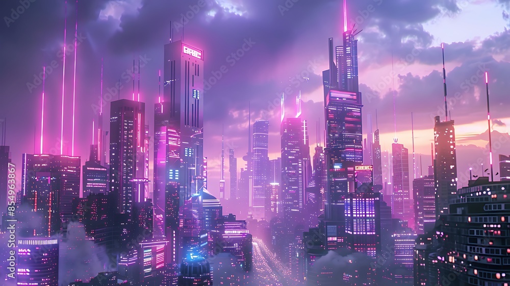 Obraz premium night, city, skyline, building, cityscape, urban, downtown, skyscraper, sky, light, sunset, view, architecture, lights, business, buildings, dusk, tower, hong kong, evening, town, traffic, landscape, 