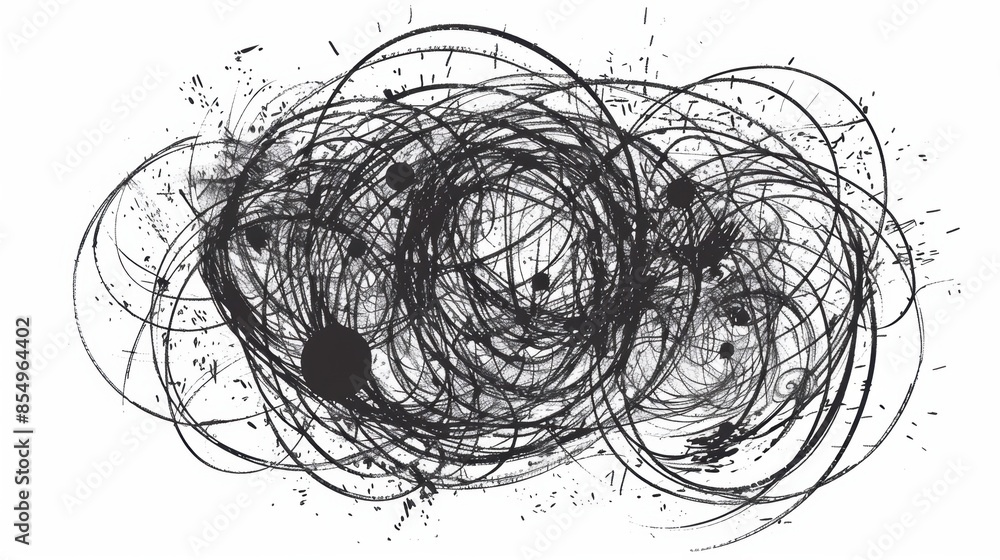 Abstract chaos and order: a psychotherapy vector illustration Abstract chaos and order: a psychotherapy vector illustration