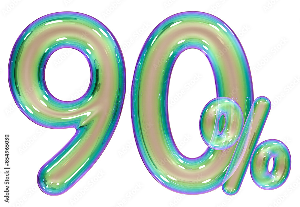 90 Number 3D Render 90 Number 3D Render