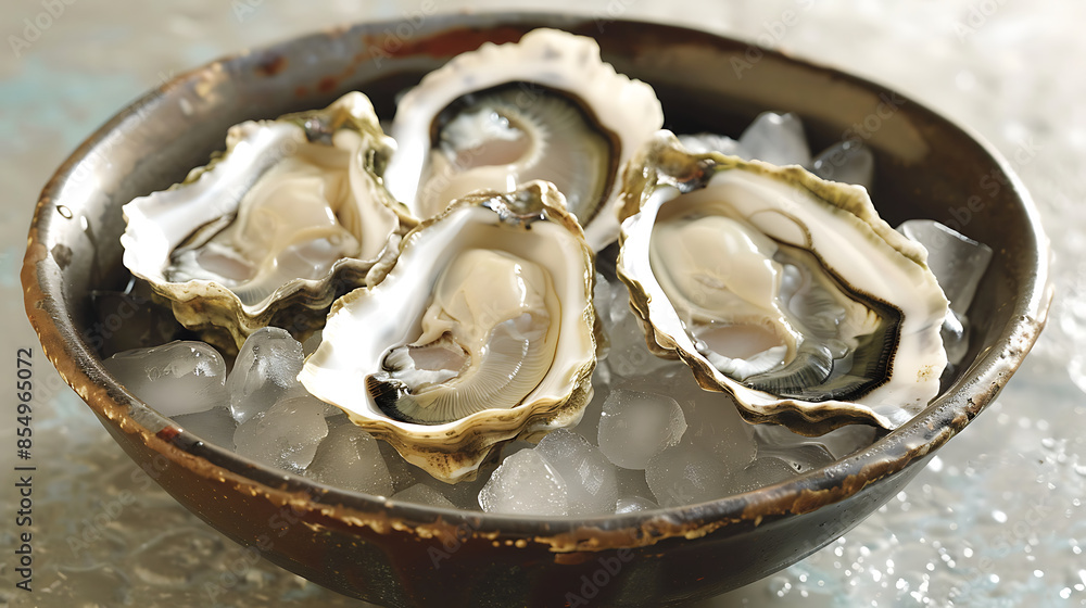 fresh oysters, close-up food photography fresh oysters, close-up food photography