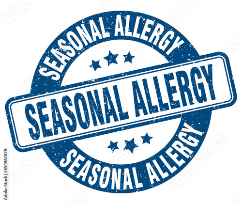 seasonal allergy stamp. seasonal allergy label. round grunge sign