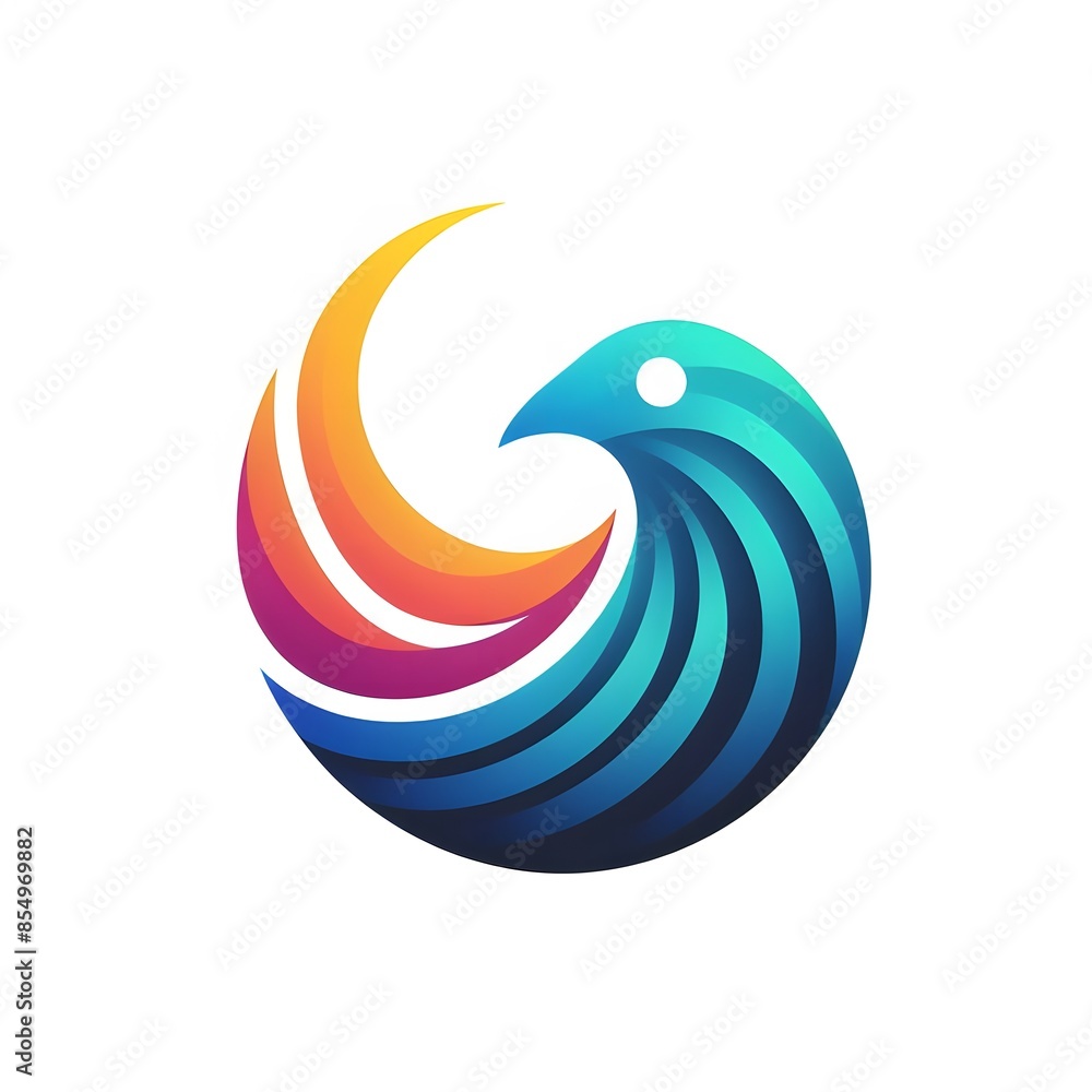 AI Generate of Abstract Logo in the Shape of Bird. Vector, Logo, Symbol. AI Generate of Abstract Logo in the Shape of Bird. Vector, Logo, Symbol.