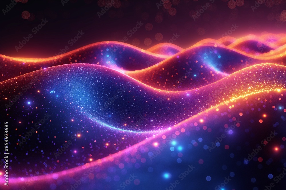 Colorful abstract background with waves of dots and lines, creating a vibrant and energetic visual effect. Colorful abstract background with waves of dots and lines, creating a vibrant and energetic visual effect.