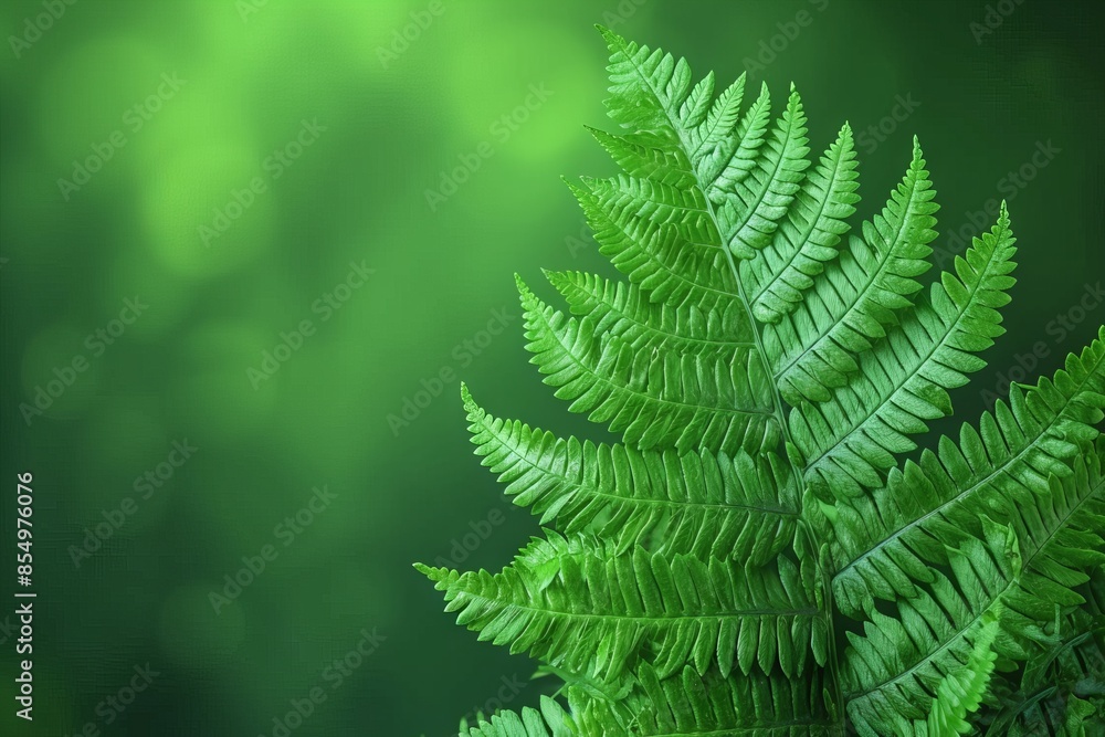 Fern bush in the forest, on a green background, close-up. Concept: plant, nature Fern bush in the forest, on a green background, close-up. Concept: plant, nature